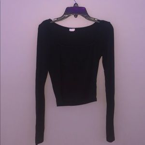 black long sleeve top